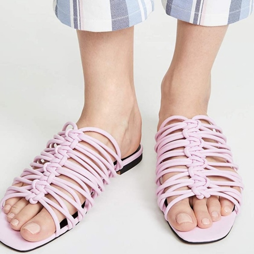 Rebecca Minkoff Maelynn Knotted Sandals - Light Orchid